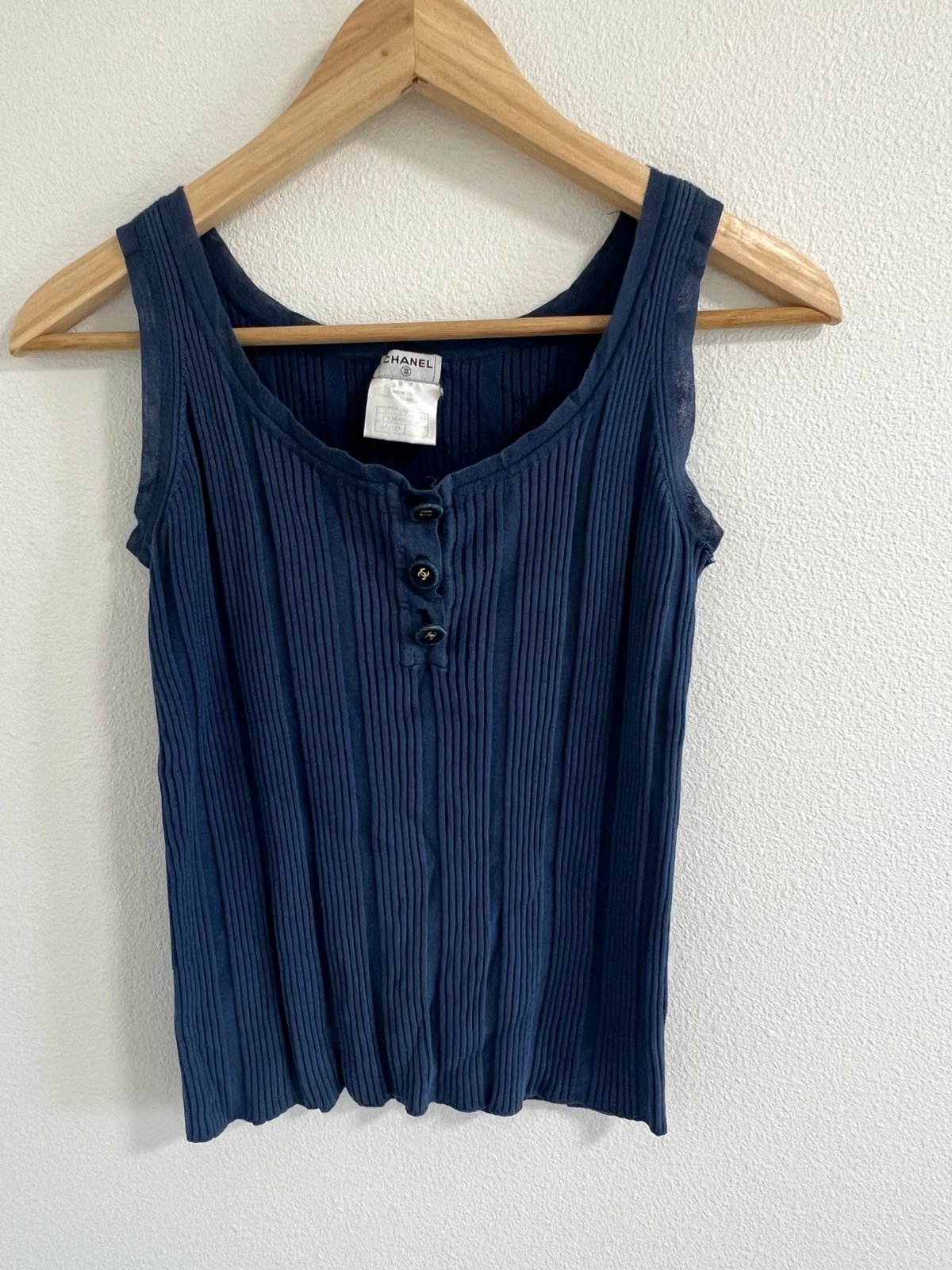 Chanel ribbed tank top