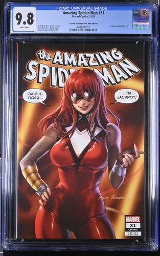Amazing Spider-Man #31 CGC 9.8 2nd Print Leirix Jackpot Homage Variant Ltd 800
