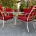 outdoor furniture with brand new cushions
