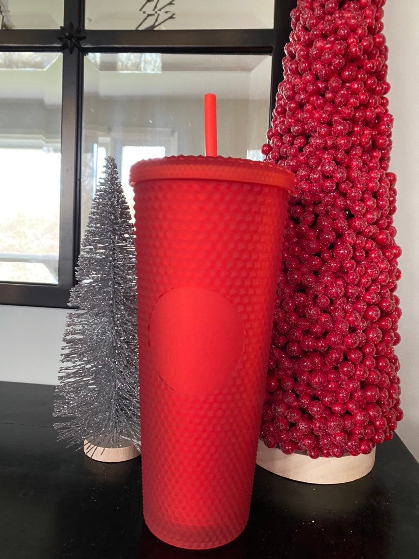 Starbucks red matt studded holiday tumbl