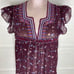Ulla Johson Silk Floral Sheer Top Sz 4