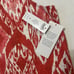 Chicos Women's Size 4 Ikat 100% Linen Knit Pattern Tank Top Flame Scarlet /White