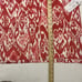 Chicos Women's Size 4 Ikat 100% Linen Knit Pattern Tank Top Flame Scarlet /White