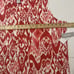 Chicos Women's Size 4 Ikat 100% Linen Knit Pattern Tank Top Flame Scarlet /White