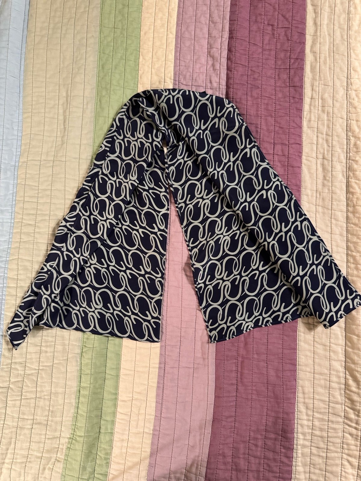 St. John logo silk scarf