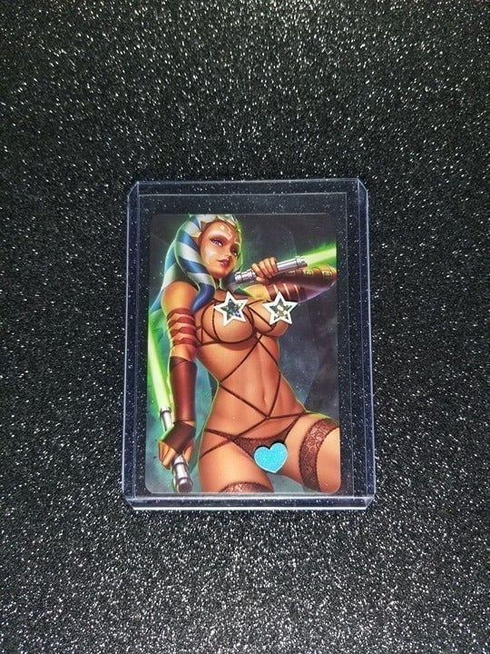 Star wars ahsoka tano Two sided foil art adult trading card