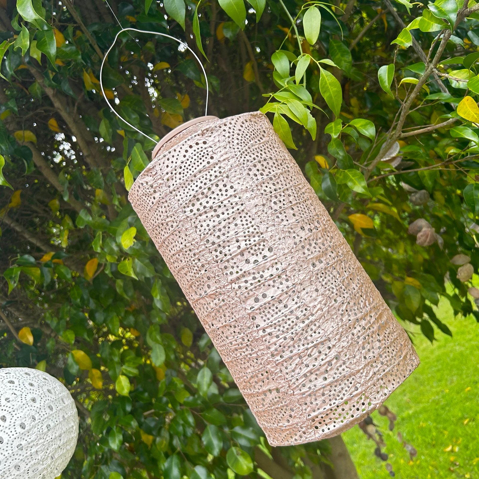 Floral lace cylinder light