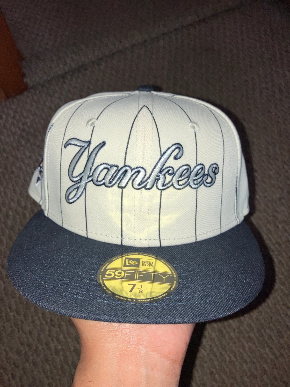 New York Yankees Jersey print fitted hat size 7 1/8