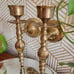 Vintage Pair Gatco Solid Heavy Brass Wall Sconce Candlestick Holders