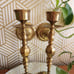 Vintage Pair Gatco Solid Heavy Brass Wall Sconce Candlestick Holders
