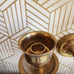 Vintage Pair Gatco Solid Heavy Brass Wall Sconce Candlestick Holders