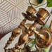 Vintage Pair Gatco Solid Heavy Brass Wall Sconce Candlestick Holders