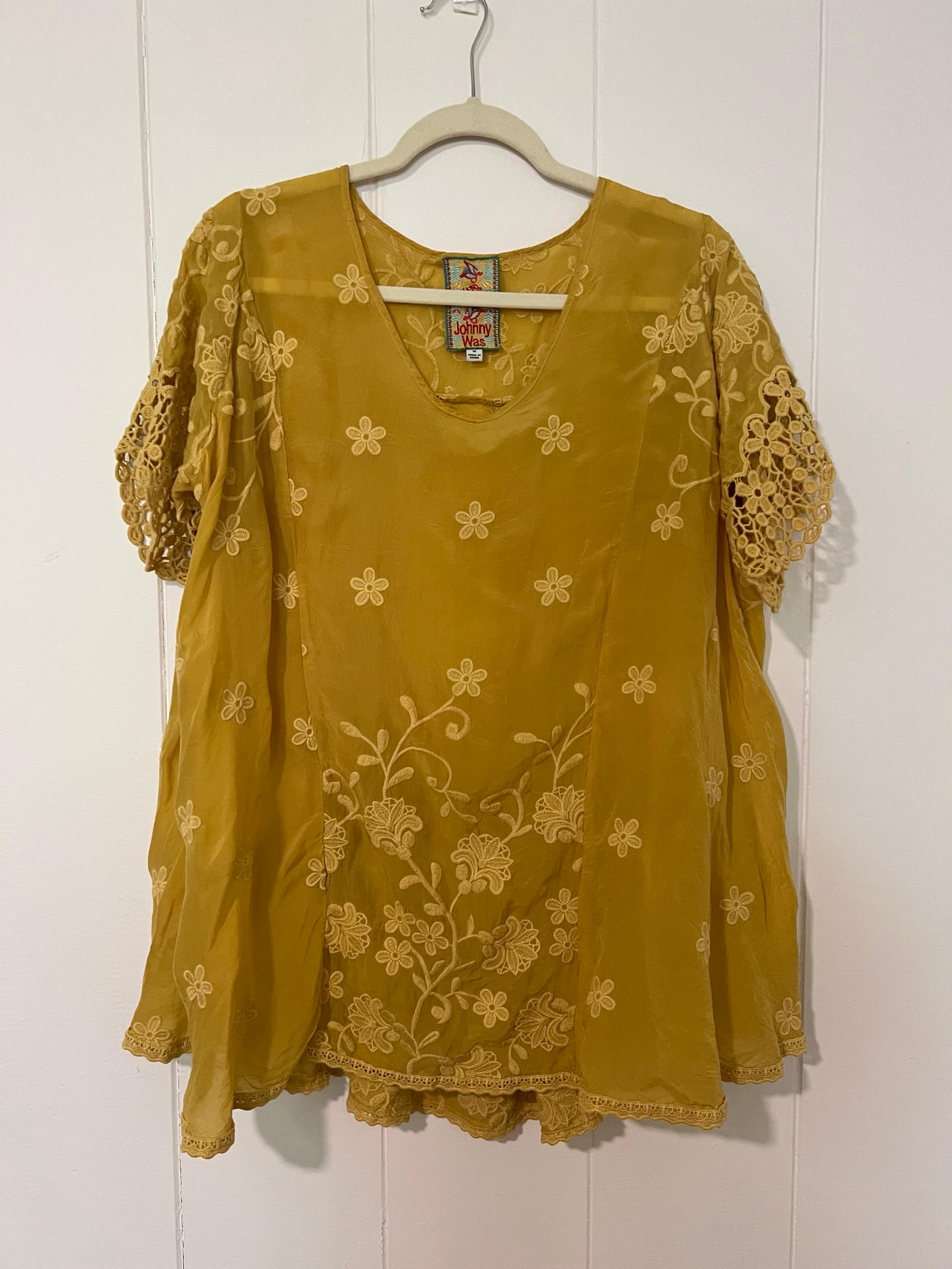 Johnny Was Yellow Blouse