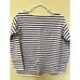 Everlane Women Long Sleeve Thin Burgundy Striped Tee Size XS, Heavy Weight Knit