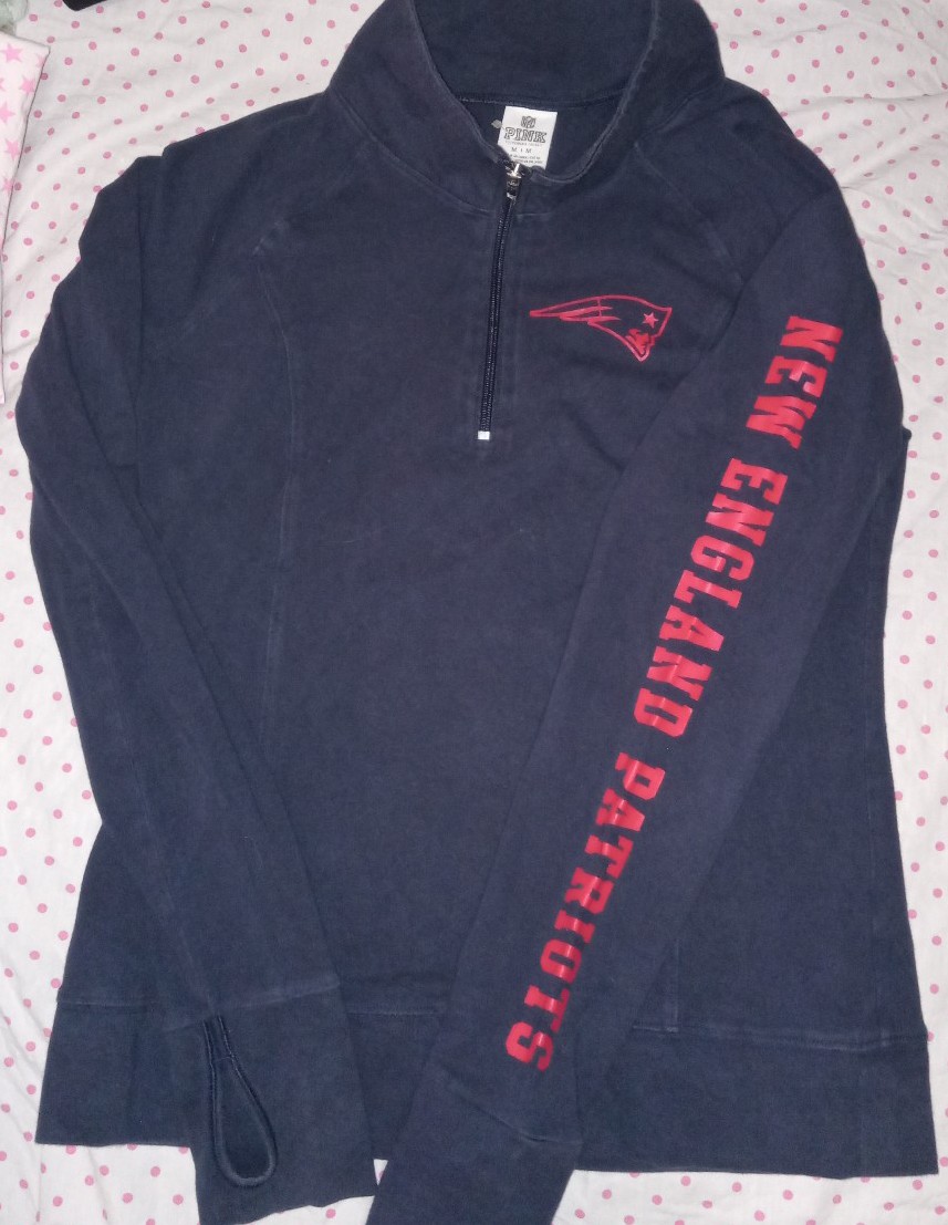 PINK Victoria's Secret New England Patriots Ultimate Sport Style quarter zip