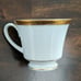 Noritake Essex 4 Gold Teacups & Saucers 4322 Contemporary Fine China.