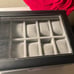 20 Digits Double Drawer PU Leather Watch Case Organizer Storage Box for Quartz W