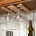 2 WINE GLASS HOLDERS, WOOD each holds 6 to 8 glasses with stems
