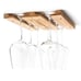 2 WINE GLASS HOLDERS, WOOD each holds 6 to 8 glasses with stems
