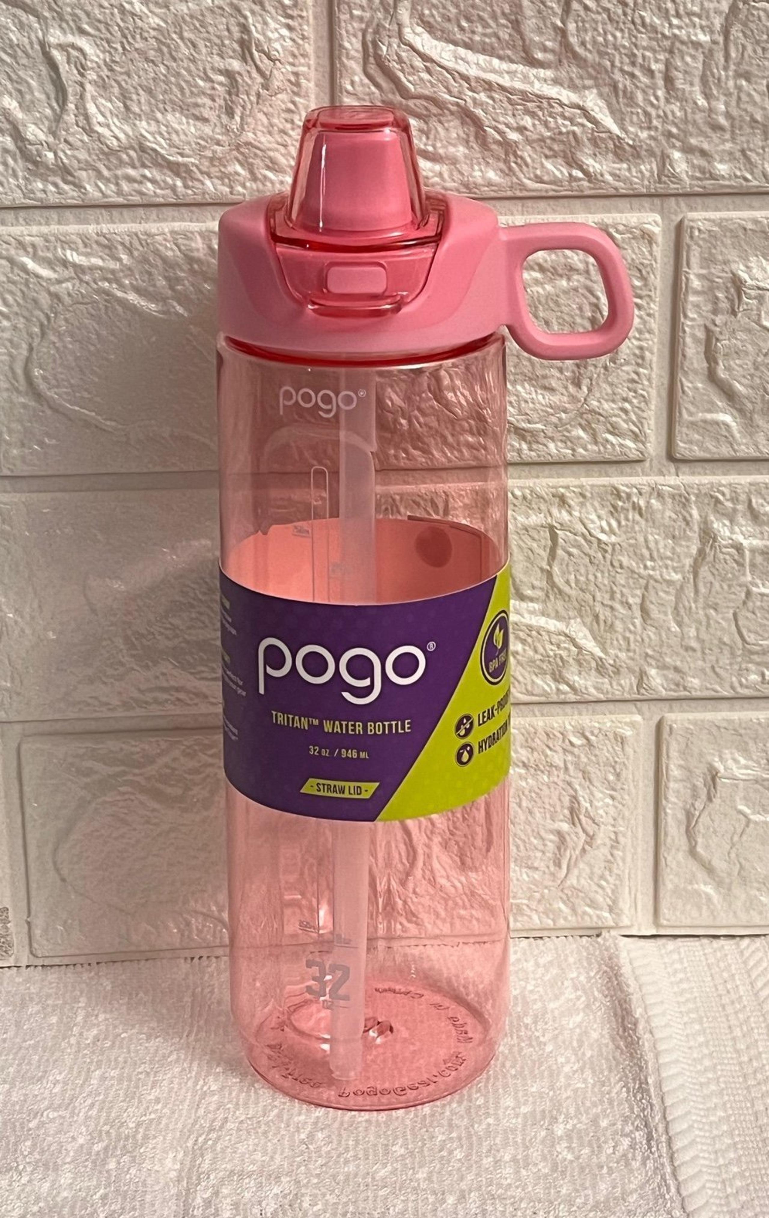 Pogo 32oz 1L Tritan Straw Lid Water Bottle Leak-Proof BPA-Free  PINK