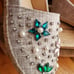 NEW SHEIN Sz 8/39 Flat Slip On Espadrille Shoes With Rinestones And Pearls