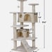53 Beige Cat tree Tower Cats Scratcher Play House Condo Pet House Fun Safe Use