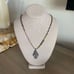 Anthropologie silver & gold mixed metal & exposed geode necklace