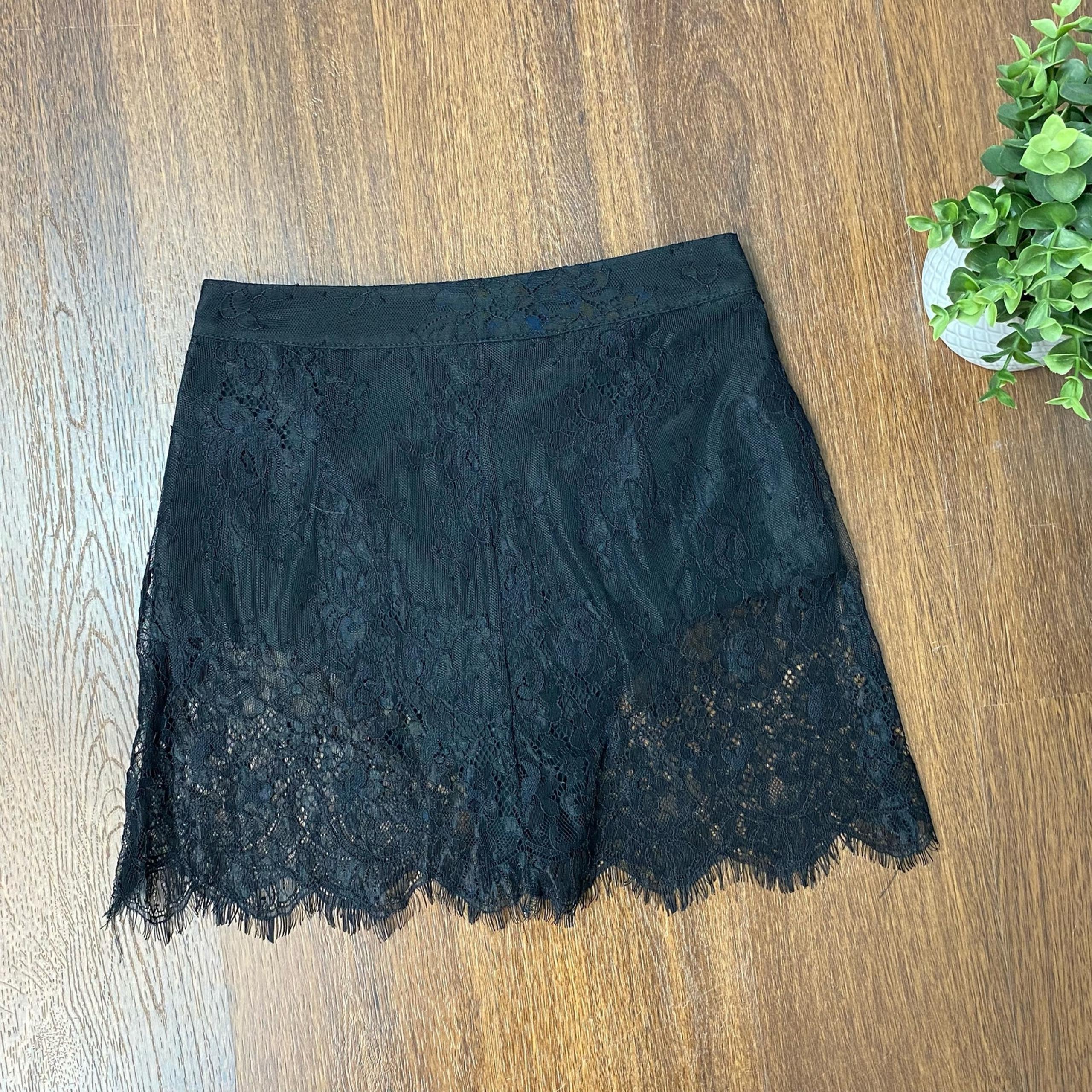 NWT LF Seek The Label Black Lace Thong Mini Skirt XS $120