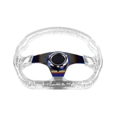 NEW JDM Universal 6-Hole 326mm Vip Clear Crystal Bubble Neo Spoke Steering Wheel