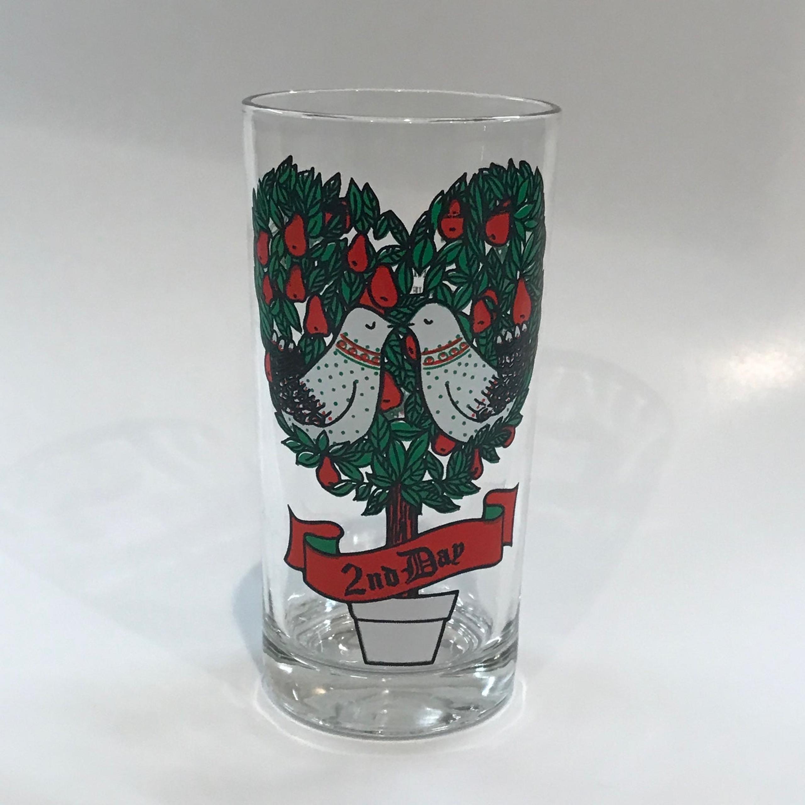 Sale Vintage 1980s Anchor Hocking 12 Days of Christmas glass tumbler