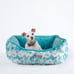 New BLUE CANINI by Baguette Reversible Micro-Plush Dog Bed for Small-Sized