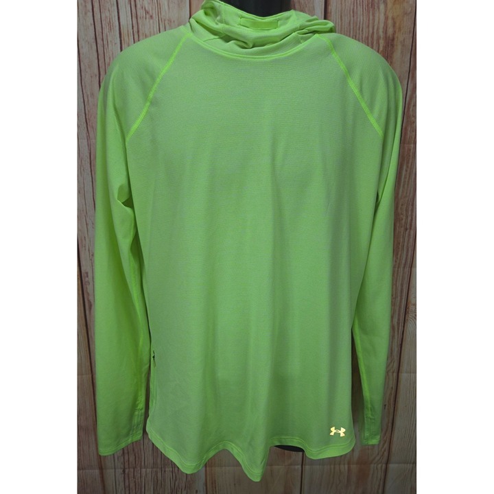 Under Armour Womens HeatGear Neon Green Lightweight Hoodie XL