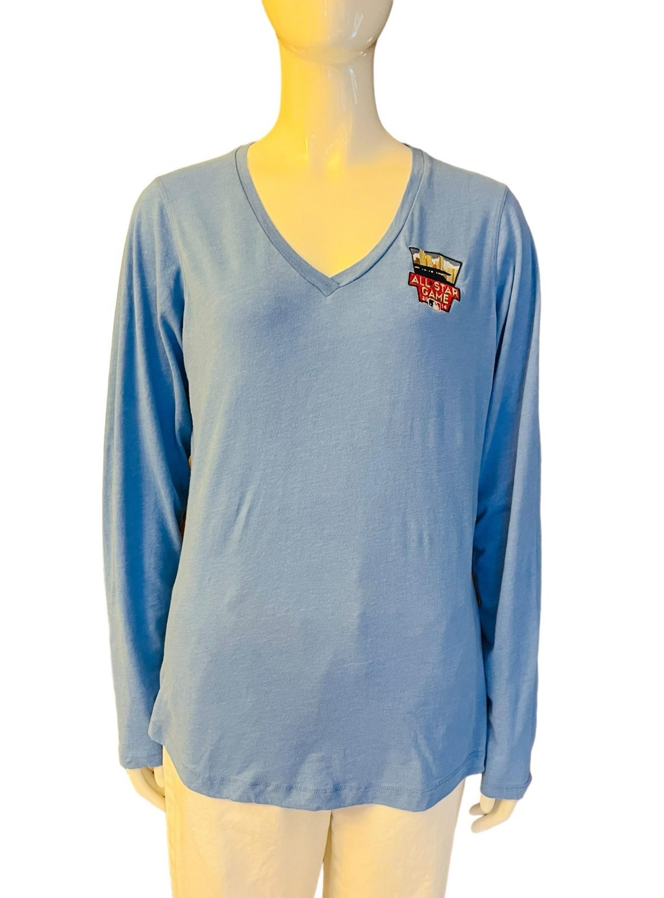 Antigua Women’s V-neck 2014 All-star Baseball Game Long Sleeve Tee size Large