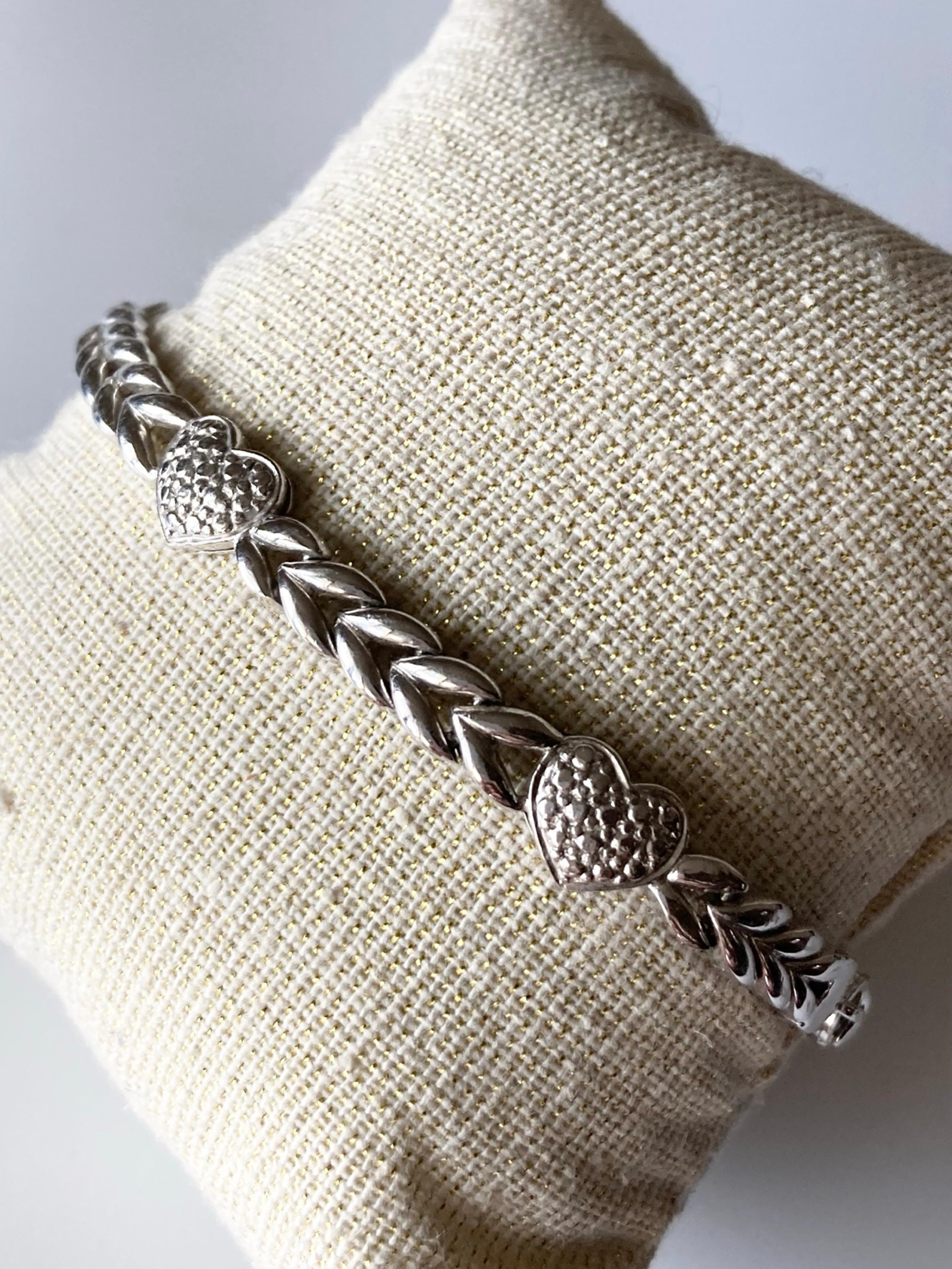 Kay jewelers heart sterling silver bracelet