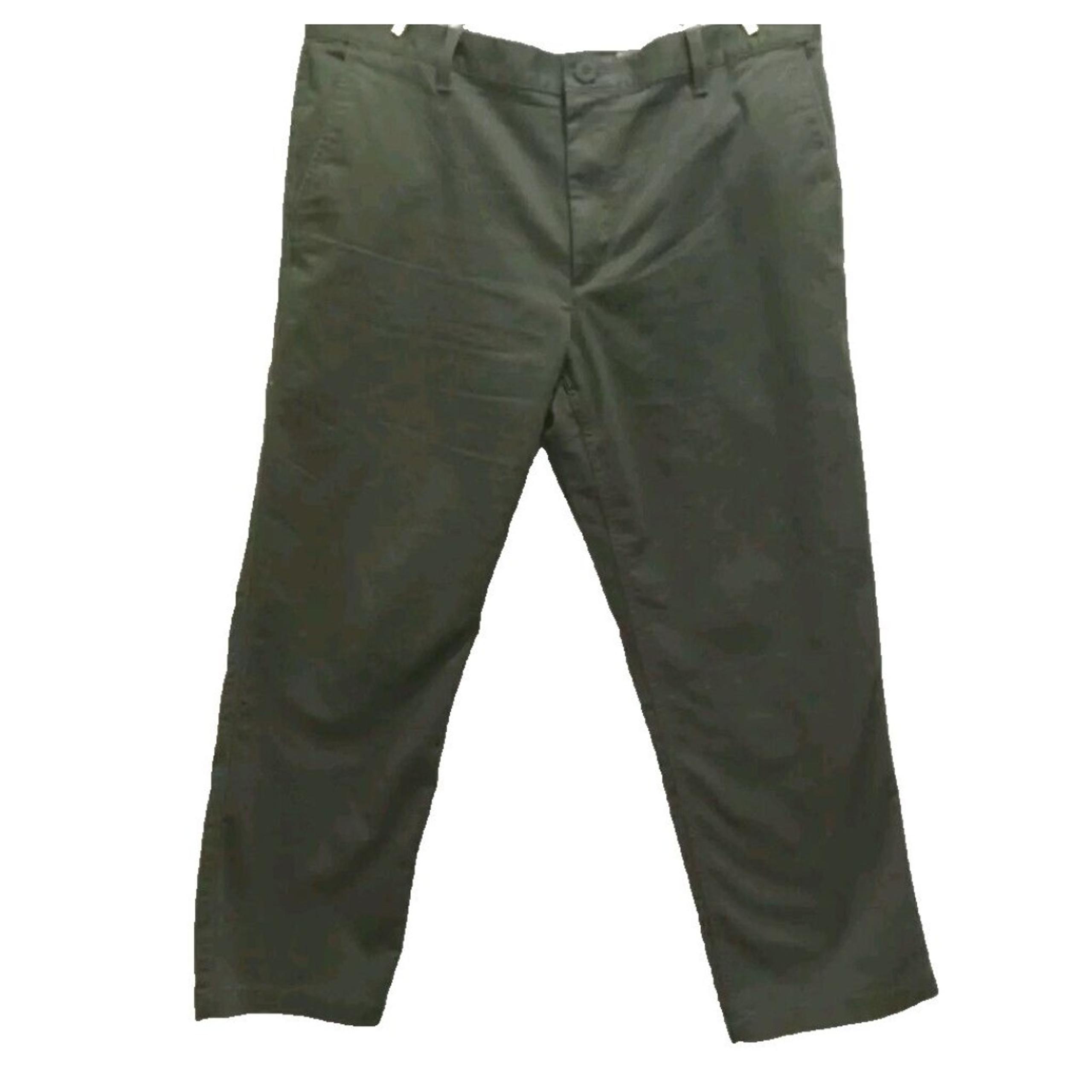 Dockers Chino Pants Men 38 x 30 Green Straight Fit Flat Front Stretch