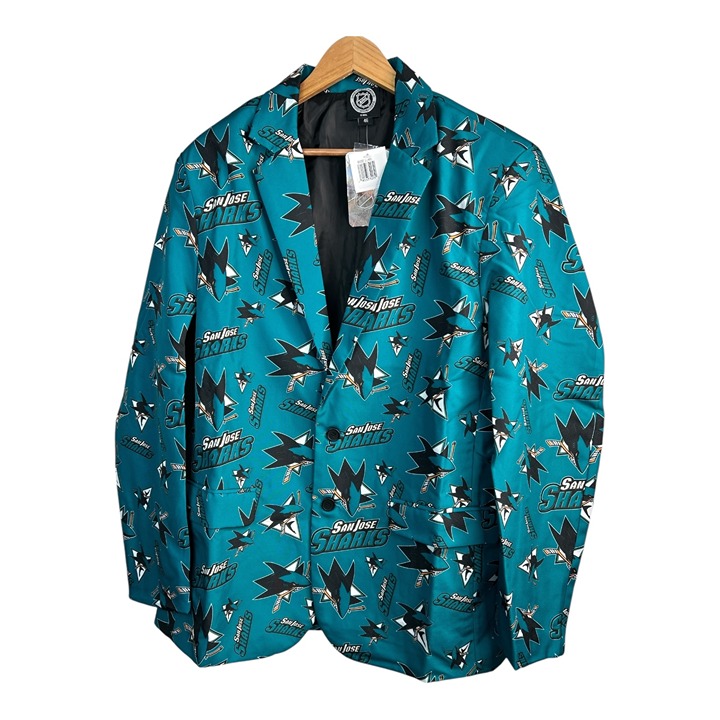 NHL San Jose Sharks Fun Blazer| Men's Size 46 | Collectors Item NWTs | Hockey