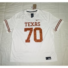 Nike UT Longhorns Football NCAA Personalized Ochoa #70 Icy White Jersey XXL