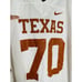 Nike UT Longhorns Football NCAA Personalized Ochoa #70 Icy White Jersey XXL