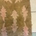 Antique hooked rug , Leaf pattern