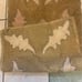 Antique hooked rug , Leaf pattern