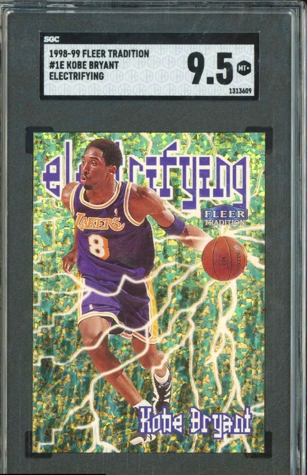 1998-99 Fleer Tradition Electrifying #1E Kobe Bryant Lakers HOF SGC 9.5 MINT+