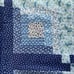 VTG '80's Log Cabin Cheater Quilt Spring Mills Inc 44 W X 132 L Blue NOS