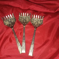 Set of 3 antique silver plated forks