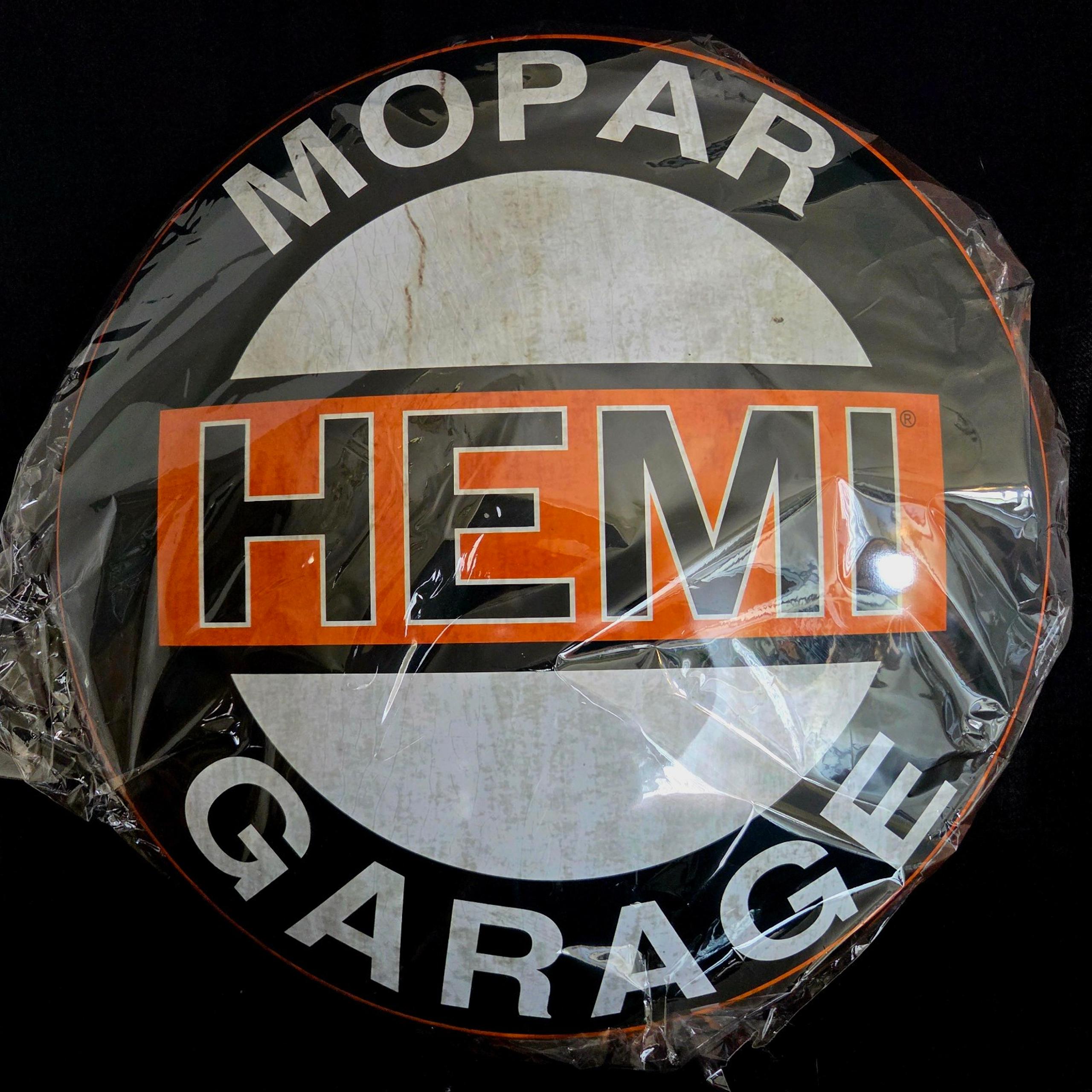 2016 Mopar Hemi Garage Dome Wall Sign 10935 Black & Orange 16x16x1 Brand New