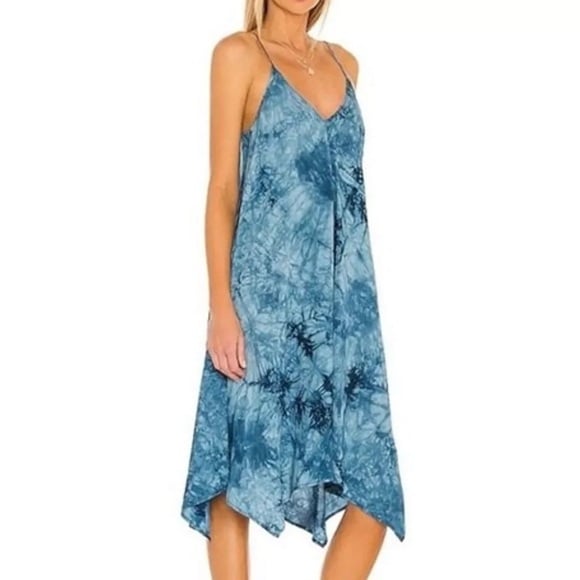 Majorelle blue tie dye dress