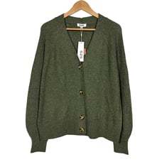 NEW! 525 America x Wantables Blouson Slv Cardigan Oak Green Knit Casual - XL
