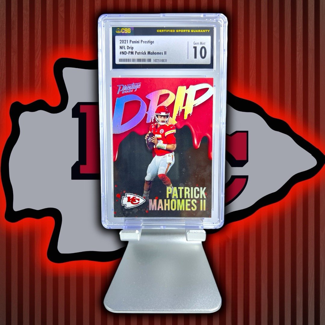 Patrick Mahomes 2021 Prestige Drip SSP Case Hit Kansas City Chiefs CSG 10