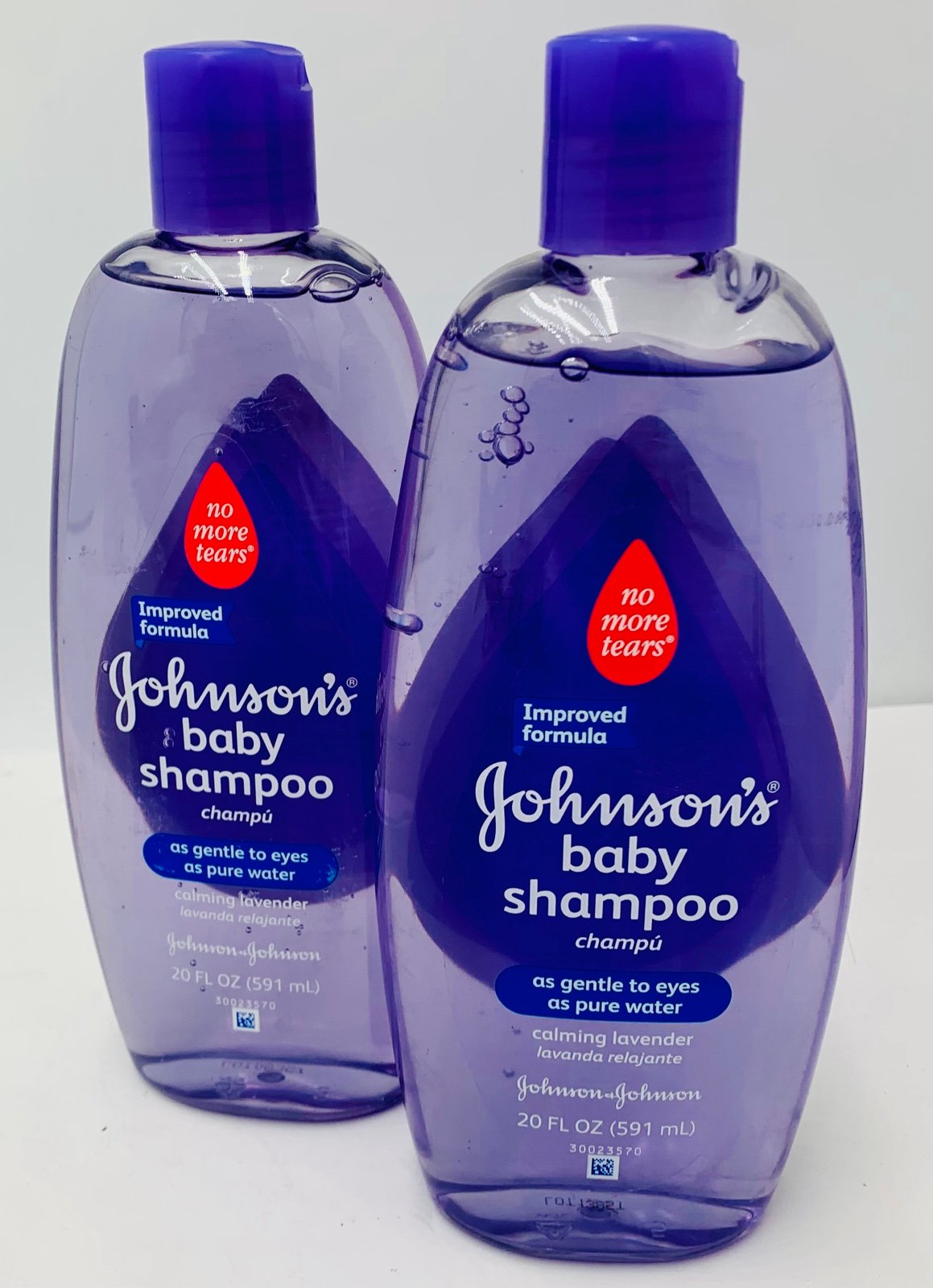 Lot of 2 - Johnson's Original Baby Shampoo No More Tears Calming lavender 15 oz