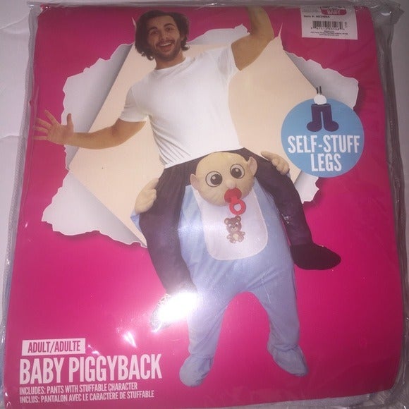 New adult baby piggyback costume one size