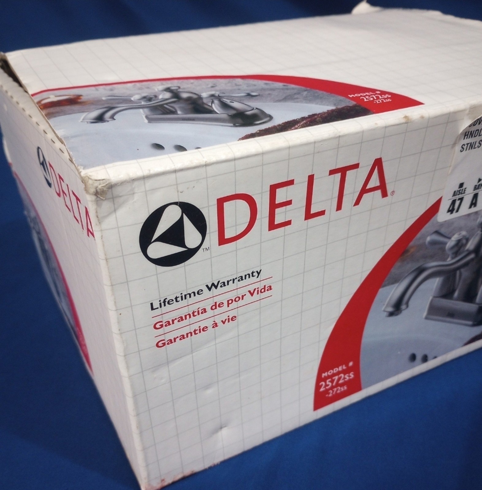 NIB Delta Coventry Two Handle Centerset Lavatory Faucet Model 2572ss-272ss